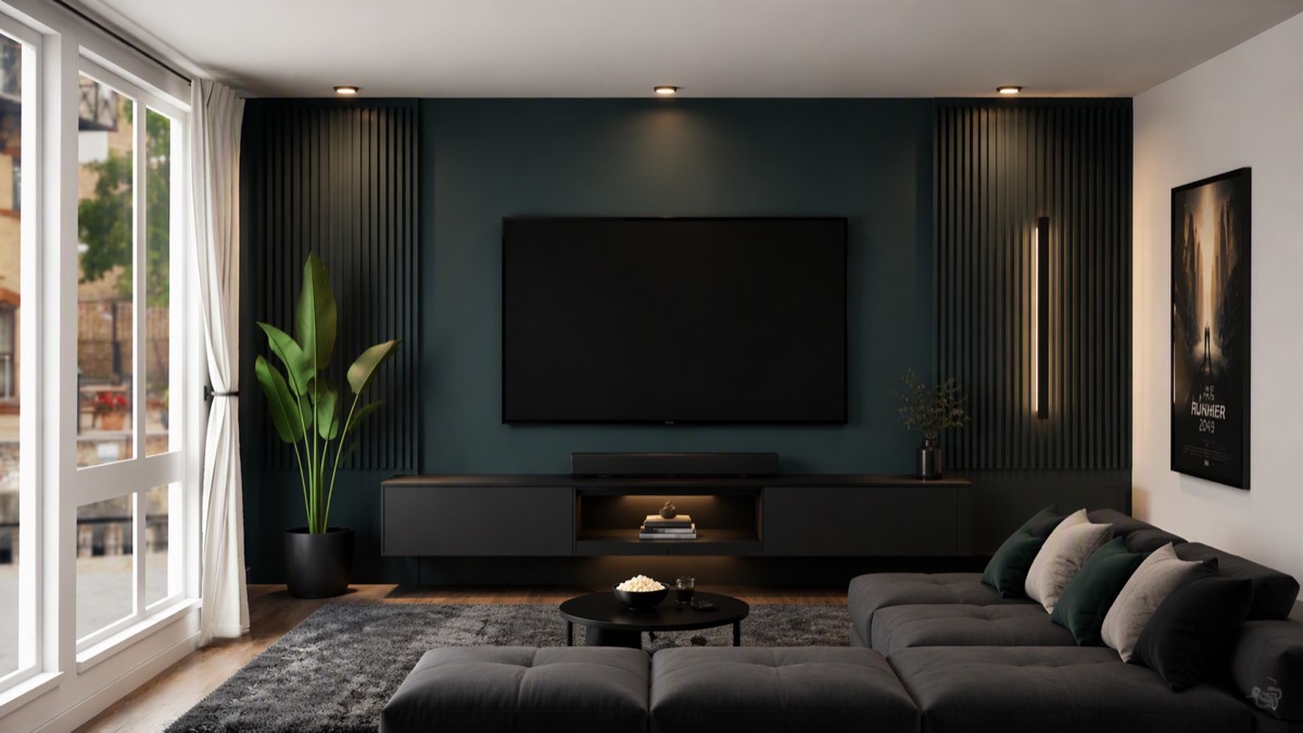 Modern Basement — Media Lounge